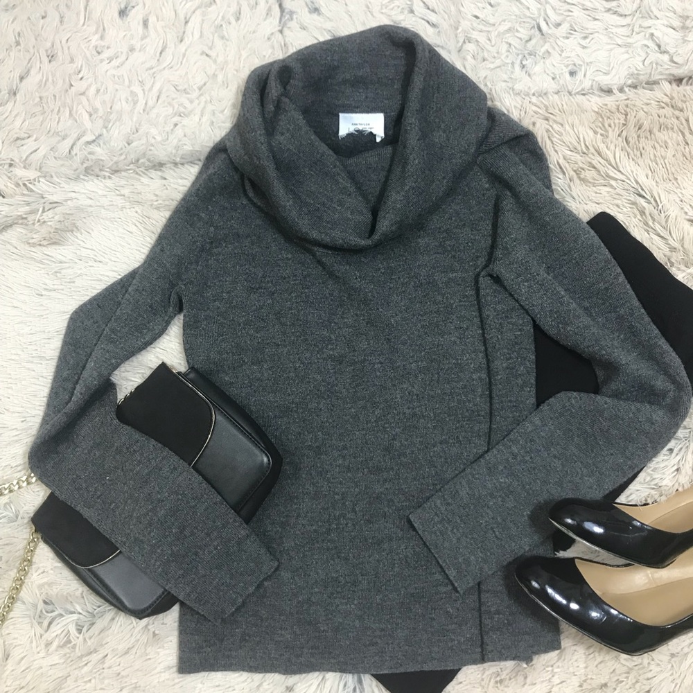 Ann Taylor LOFT Cowl Neck Long Sleeve Sweater